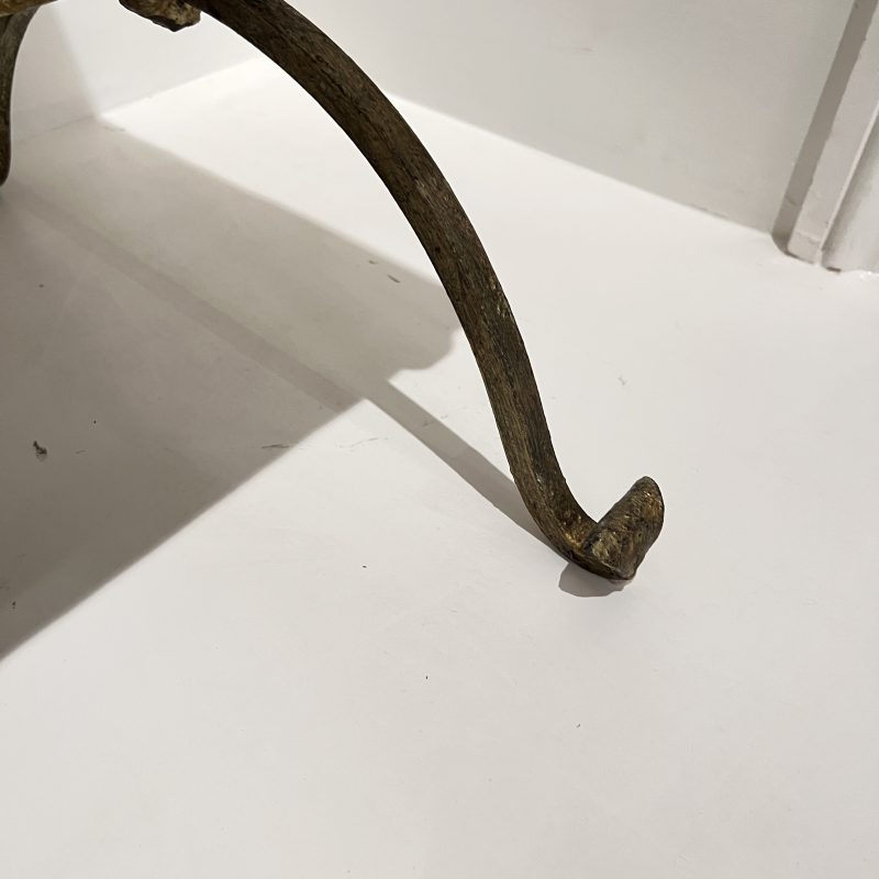 Vintage Spanish Gilded Iron Bench - Image 6