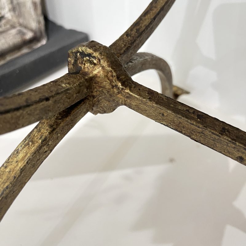 Vintage Spanish Gilded Iron Bench - Image 8