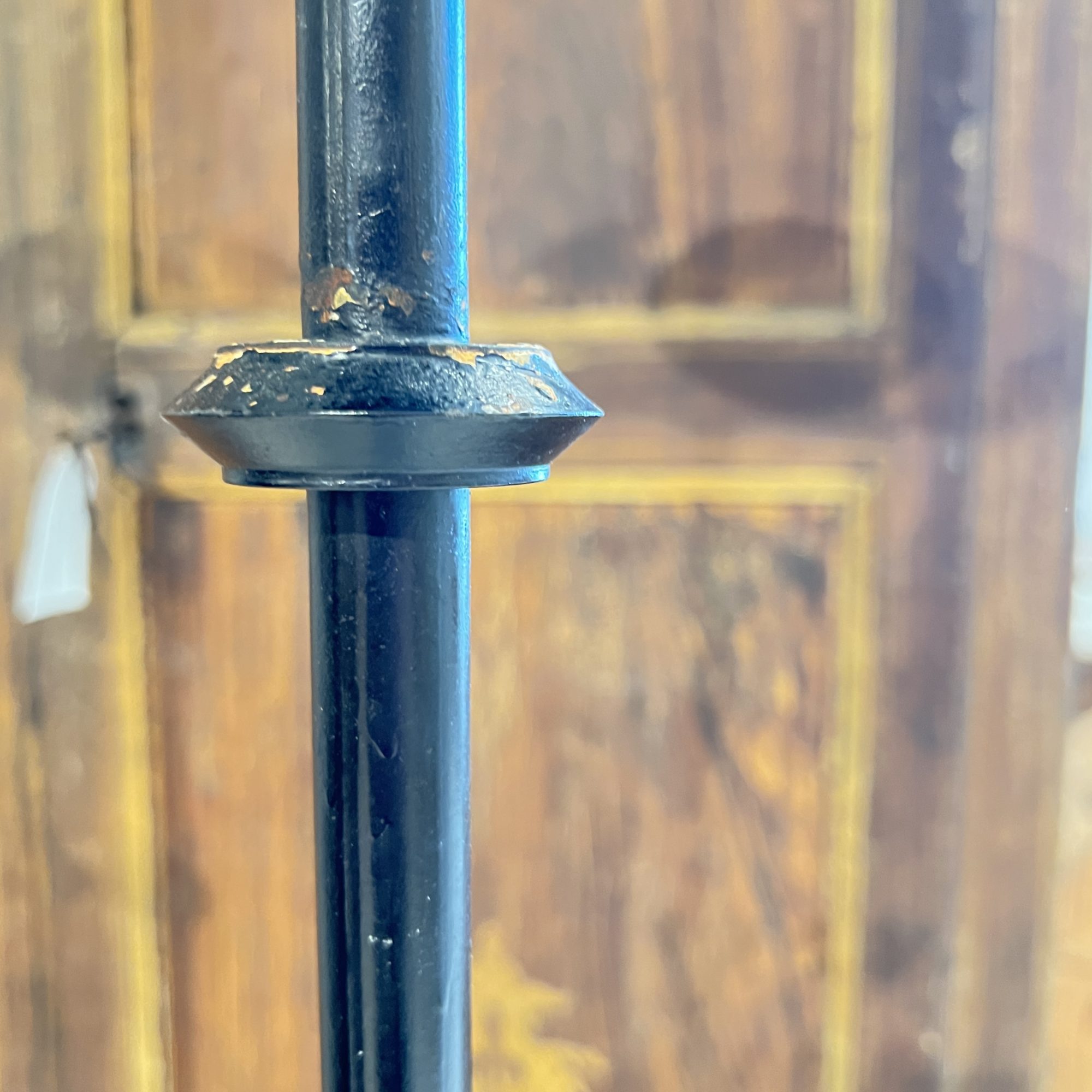 Vintage Spanish Pair of Black Iron Floor Lamps - Image 7