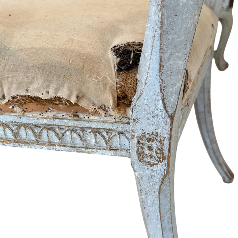 19th Century Swedish Gustavian Pair of Antique Barrel Back Chairs - Image 12