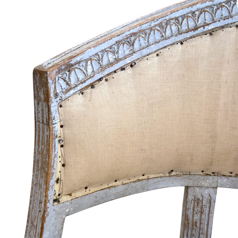 19th Century Swedish Gustavian Pair of Antique Barrel Back Chairs - Image 7
