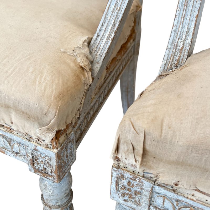 19th Century Swedish Gustavian Pair of Antique Barrel Back Chairs - Image 9
