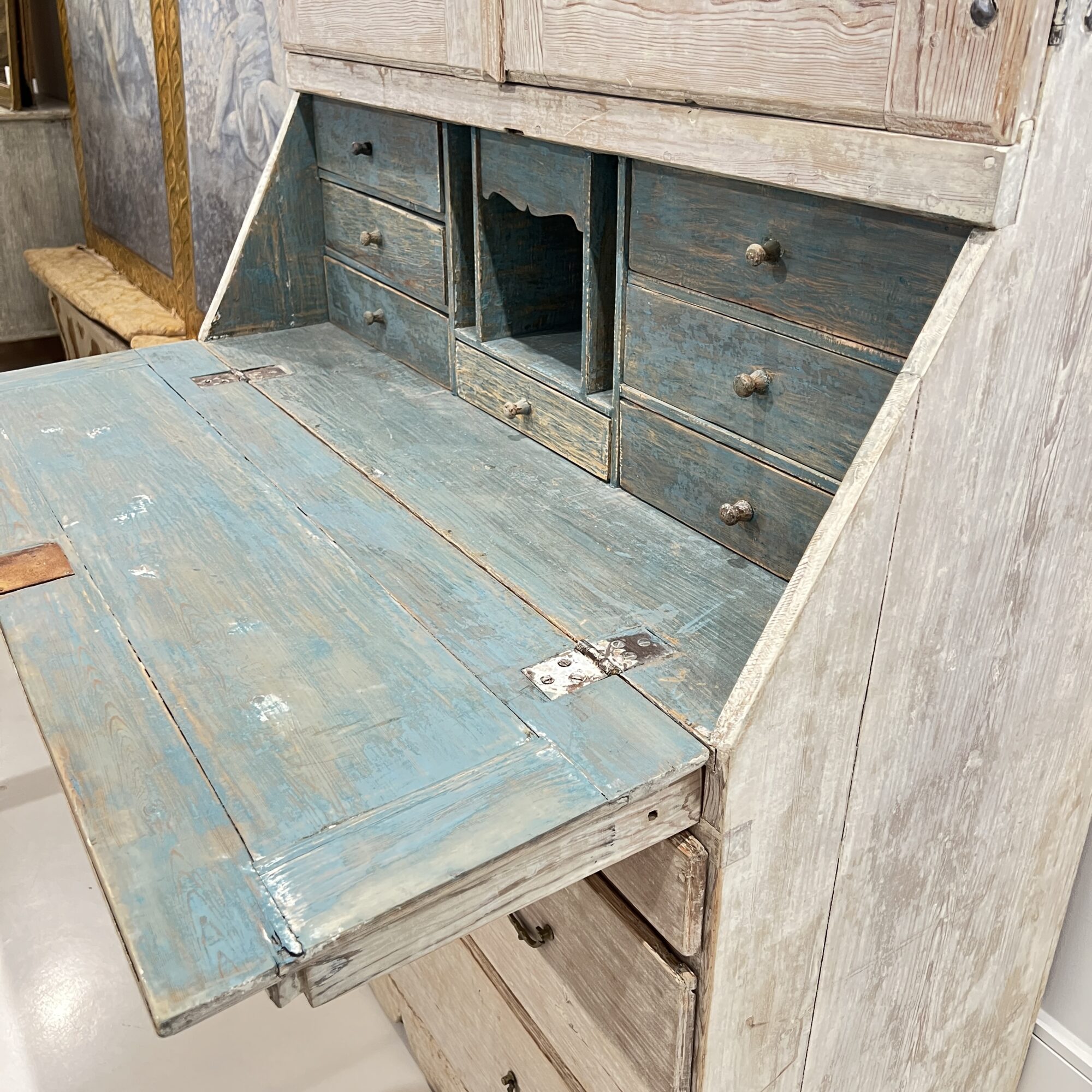 19th Century Swedish Tall Case Antique Secretaire - Image 9