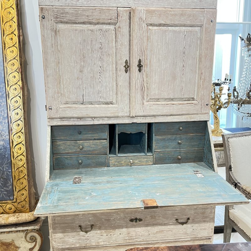 19th Century Swedish Tall Case Antique Secretaire - Image 7