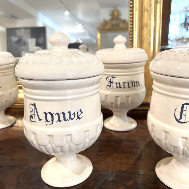 Antique Italian Set of 10 Jars w/Lids - Image 8