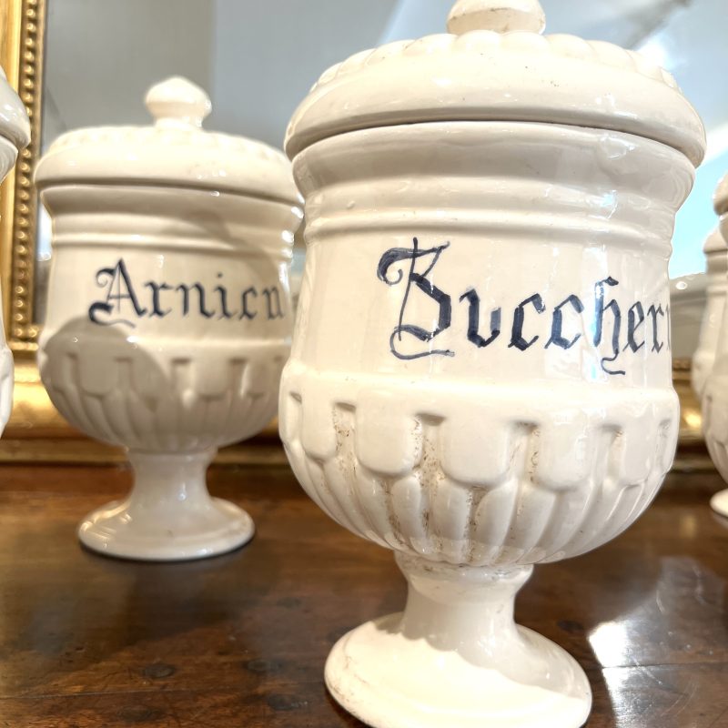 Antique Italian Set of 10 Jars w/Lids - Image 10