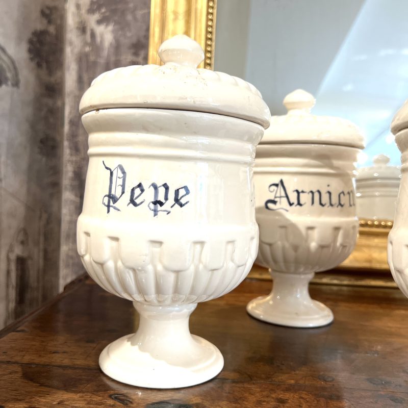 Antique Italian Set of 10 Jars w/Lids - Image 11