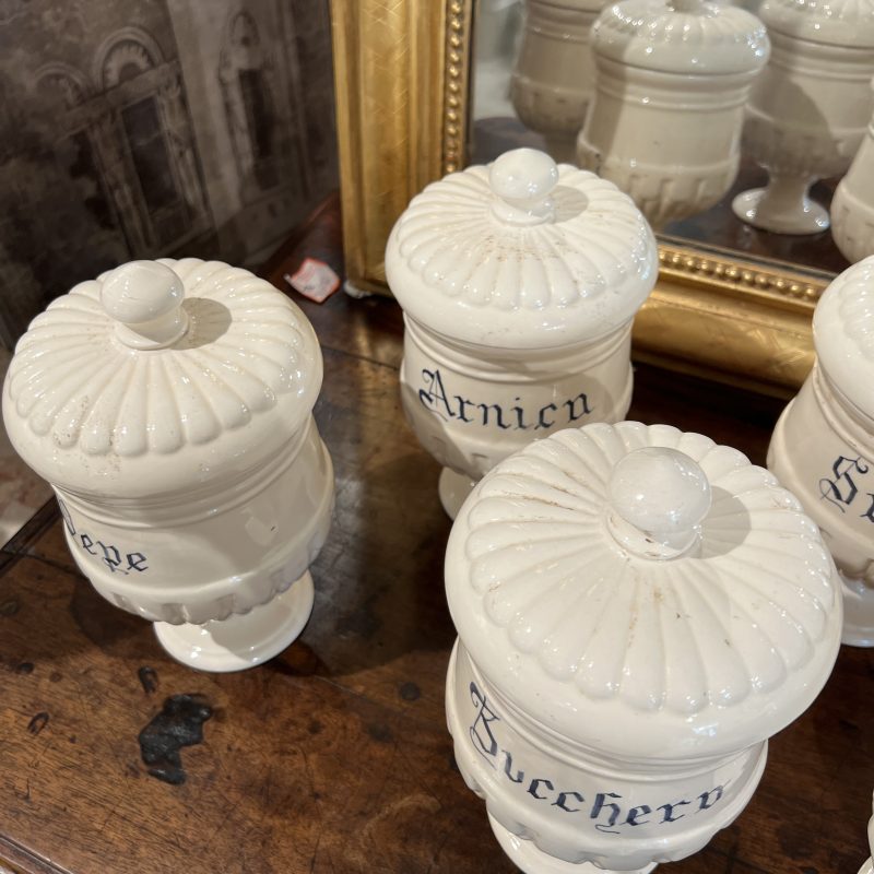 Antique Italian Set of 10 Jars w/Lids - Image 12