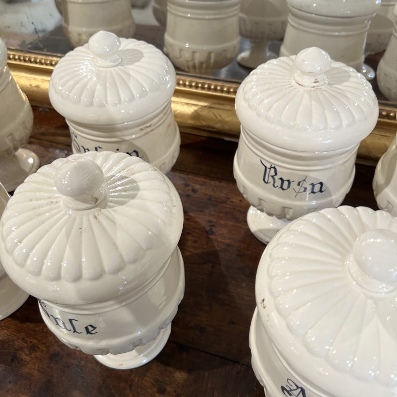 Antique Italian Set of 10 Jars w/Lids - Image 13