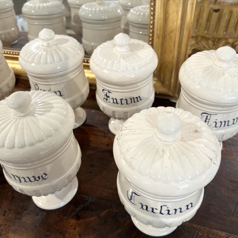Antique Italian Set of 10 Jars w/Lids - Image 14