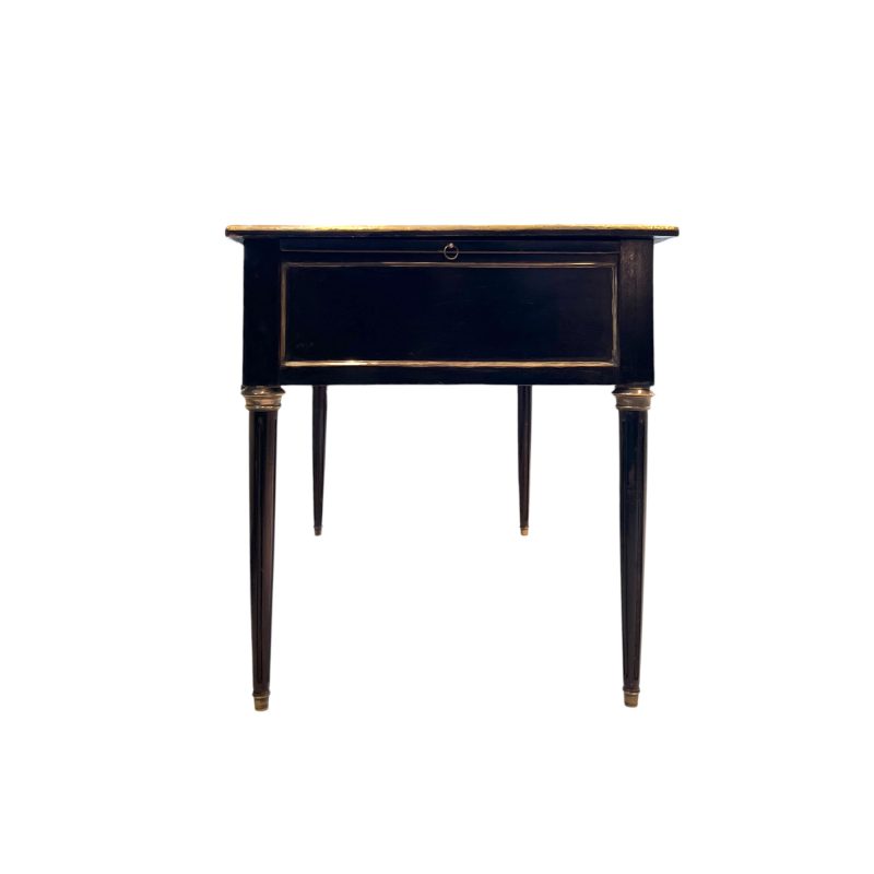 19th Century French Louis XVI Ebonized Antique Desk or Bureauplat - Image 3