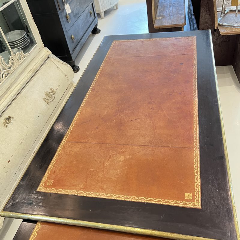 19th Century French Louis XVI Ebonized Antique Desk or Bureauplat - Image 11