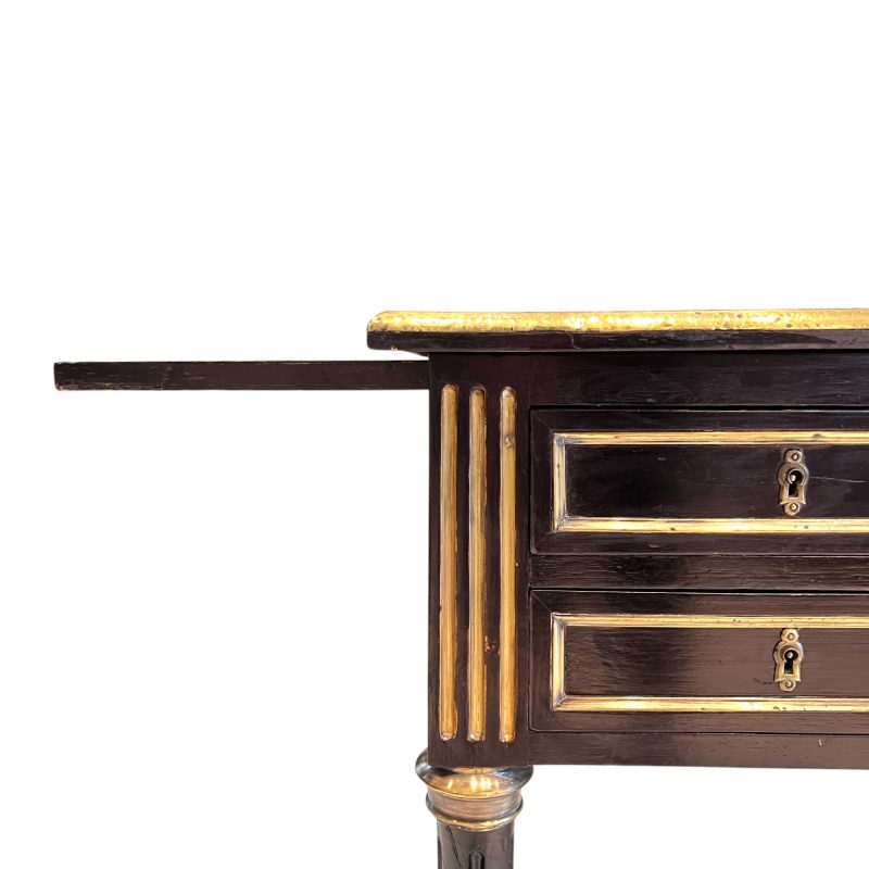 19th Century French Louis XVI Ebonized Antique Desk or Bureauplat - Image 6