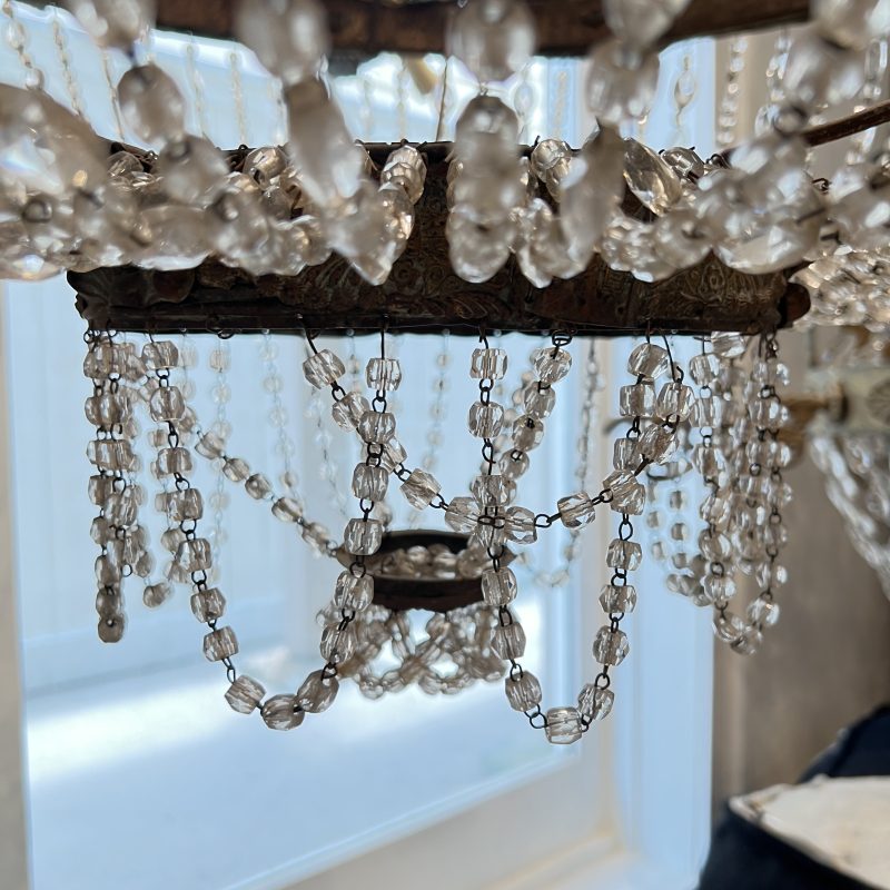 19th Century Italian Empire Crystal Antique Chandelier from Bologna - Image 5