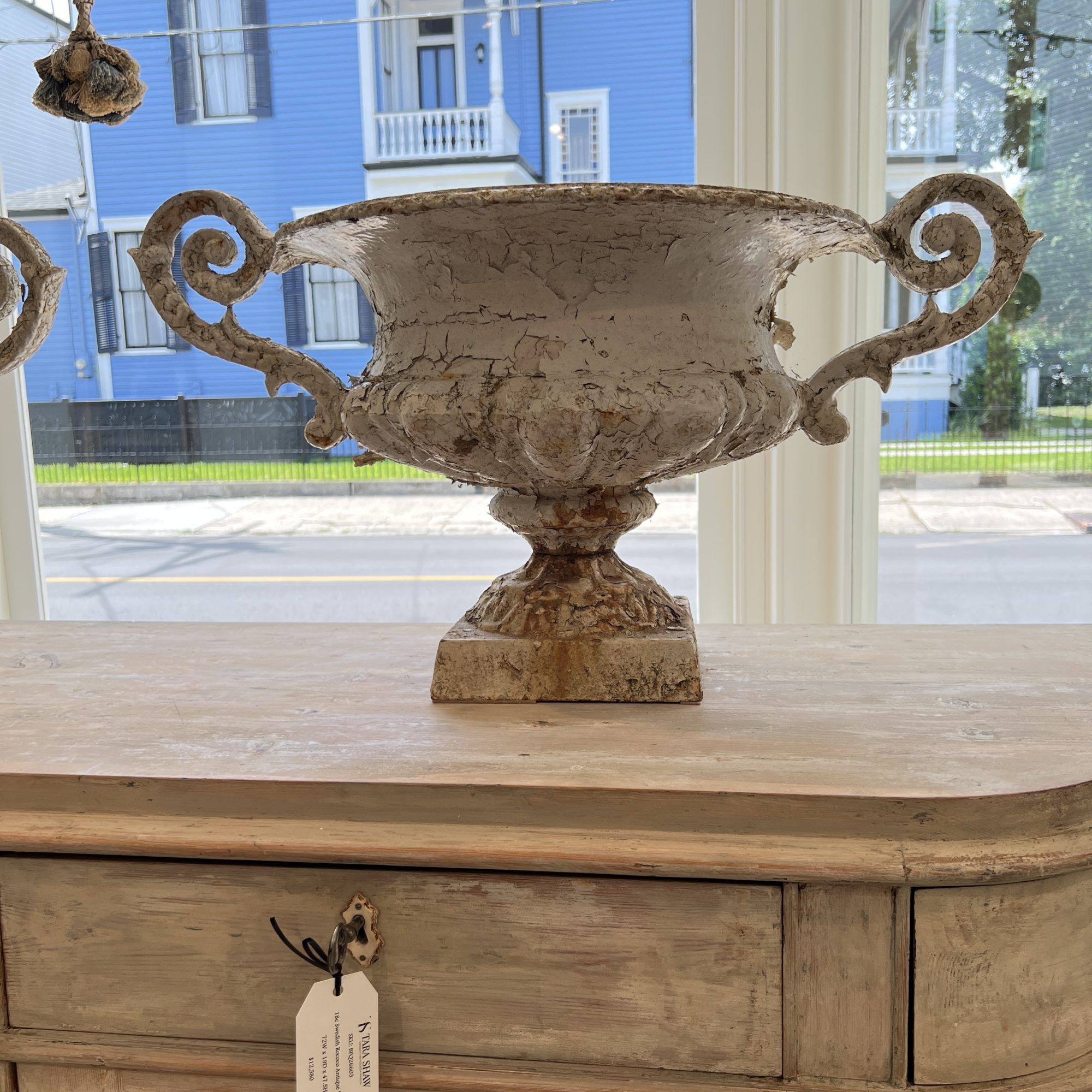 19th Century French Pair of Antique Iron Jardinieres with Handles - Image 14