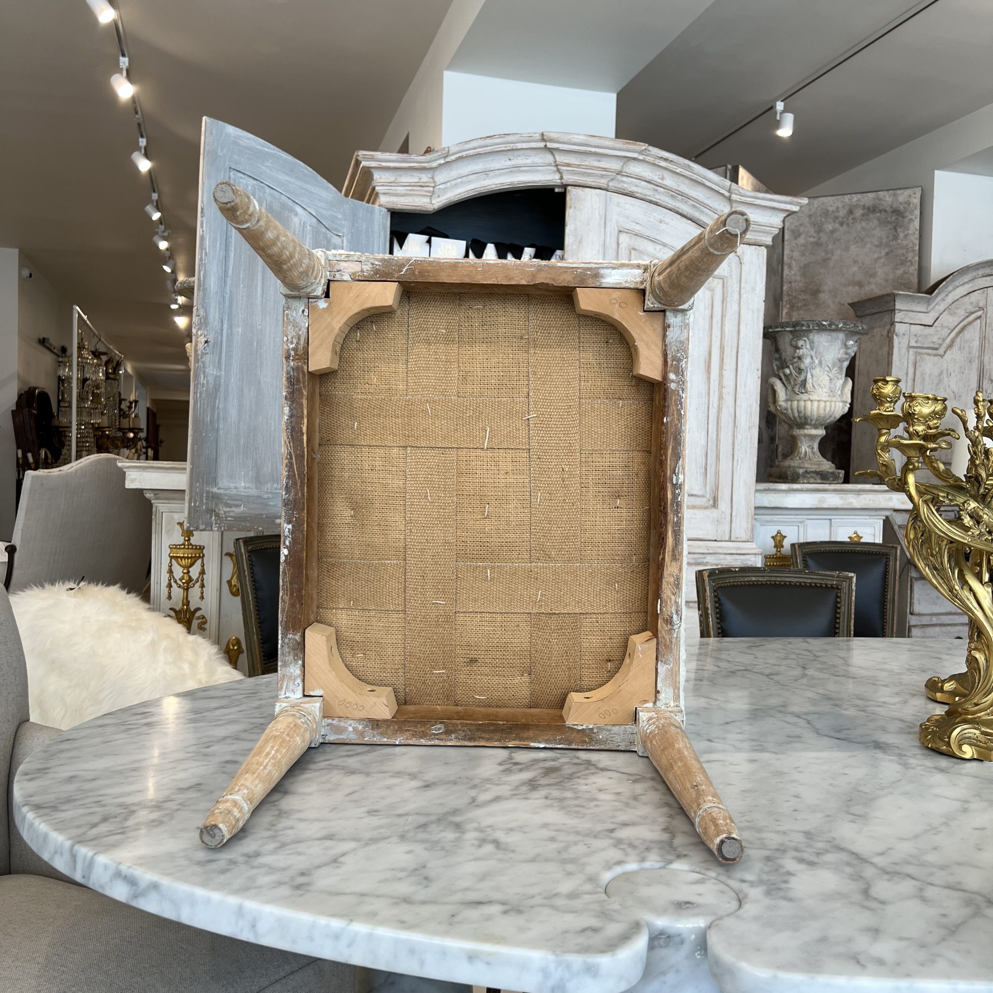 19th Century Swedish Gustavian Antique Tabouret-Stool - Image 8