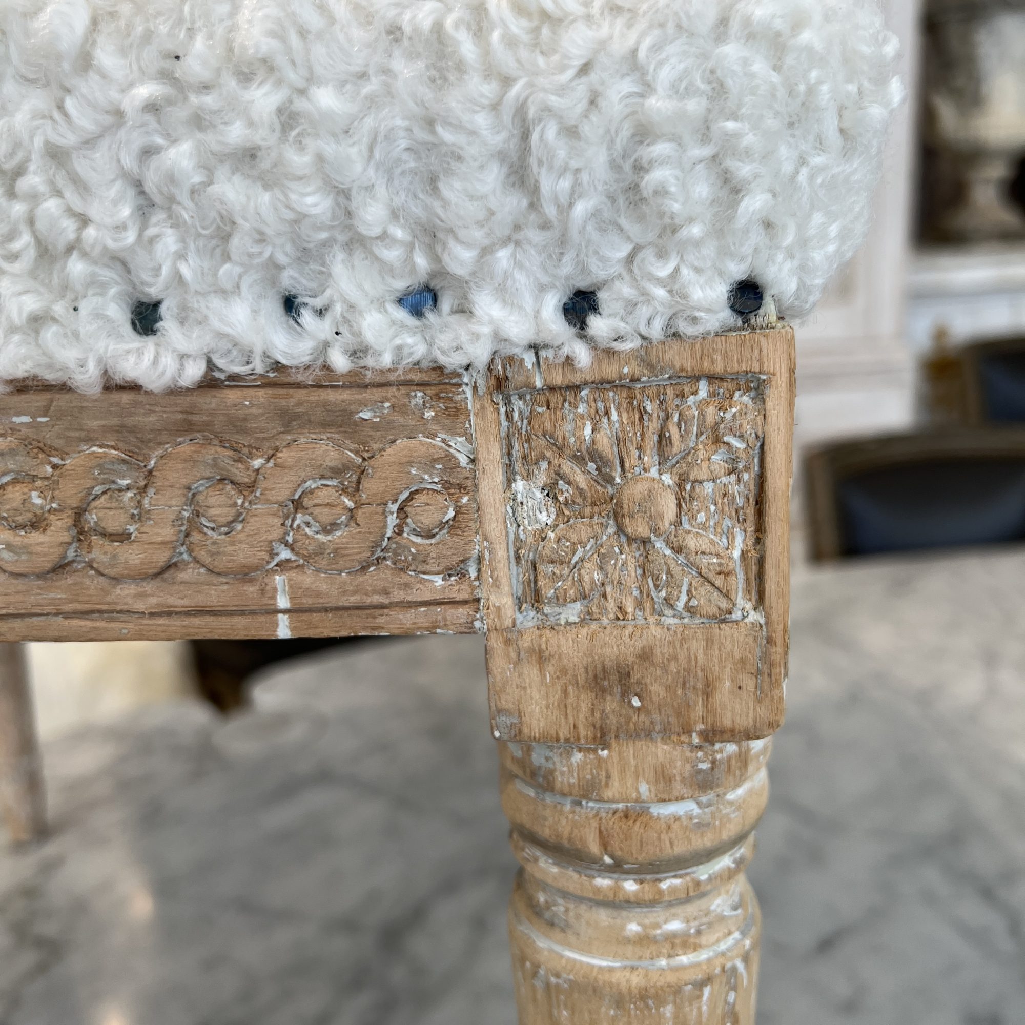 19th Century Swedish Gustavian Antique Tabouret-Stool - Image 9