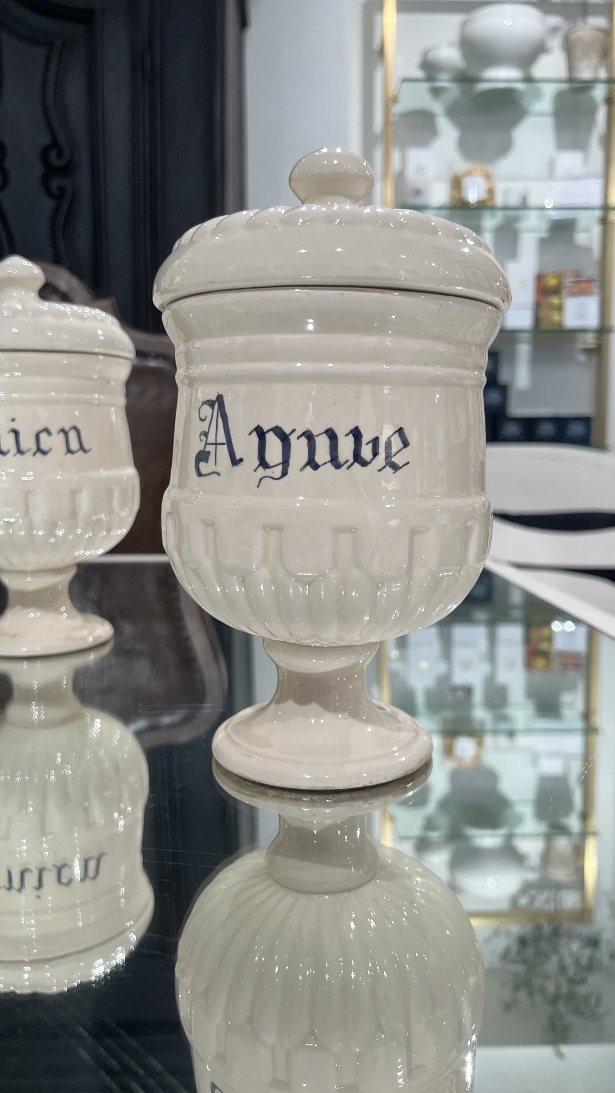 Antique Italian Set of 10 Jars w/Lids - Image 14