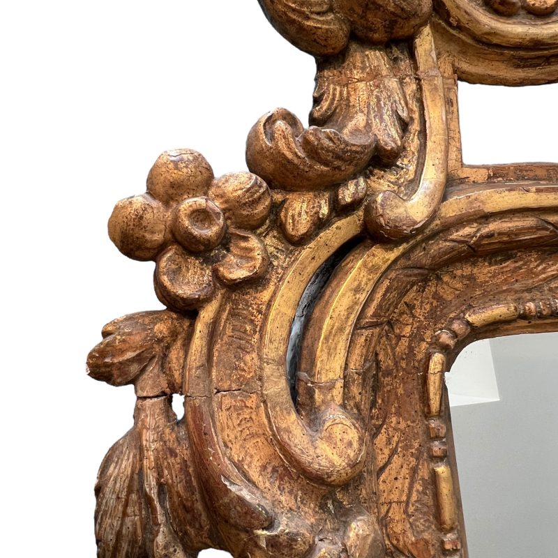 18th Century Swedish Gustavian Neoclassical Gilded Antique Mirror - Image 2