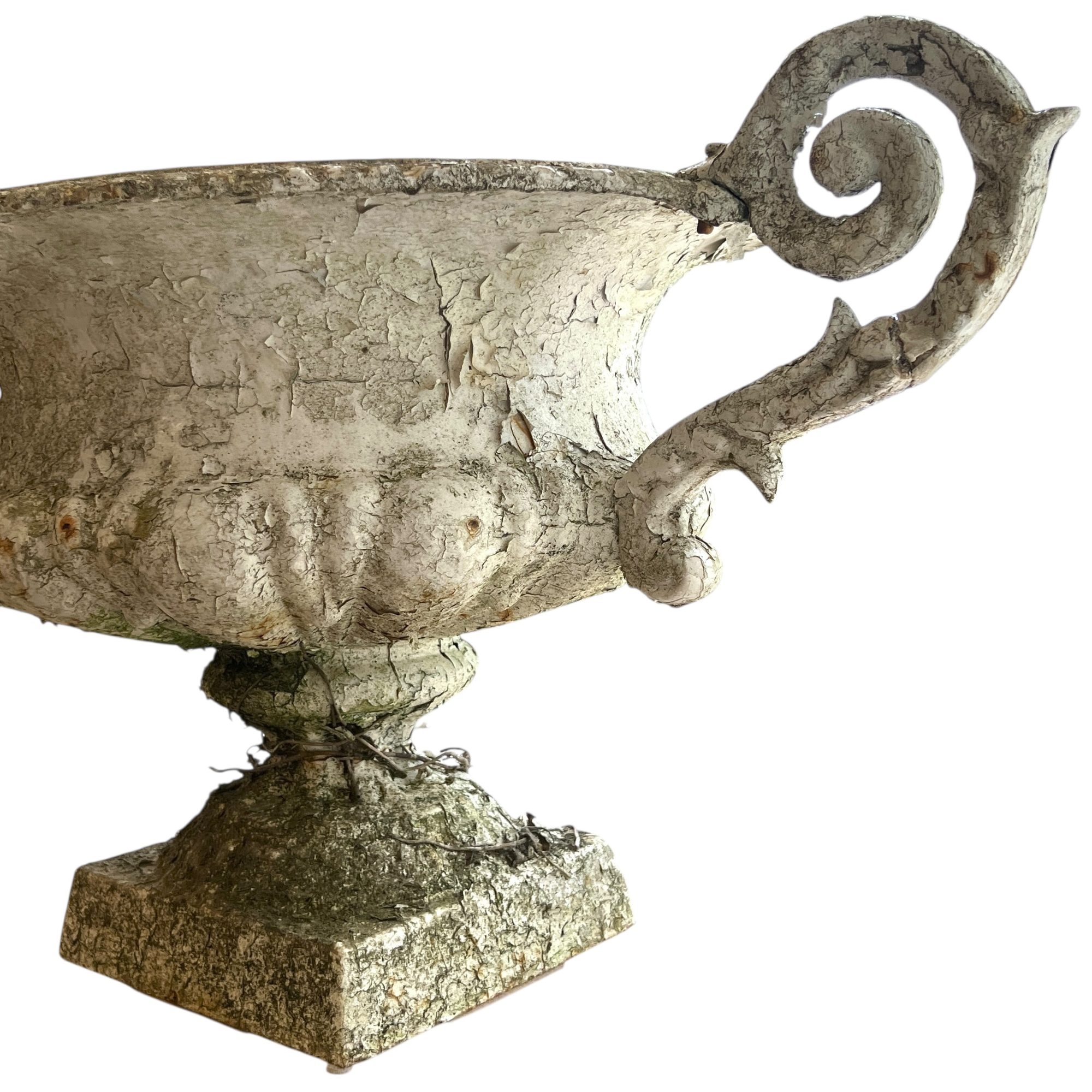 19th Century French Pair of Antique Iron Jardinieres with Handles - Image 3
