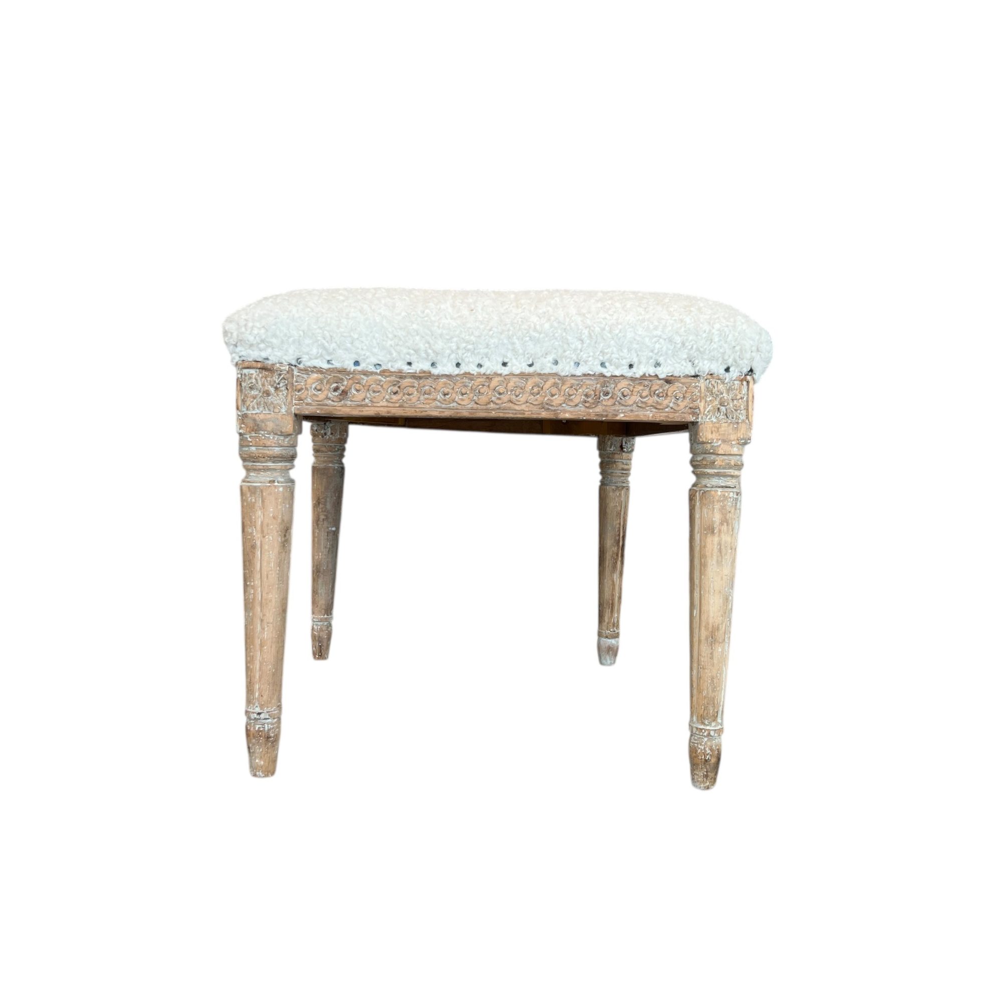 19th Century Swedish Gustavian Antique Tabouret-Stool - Image 2