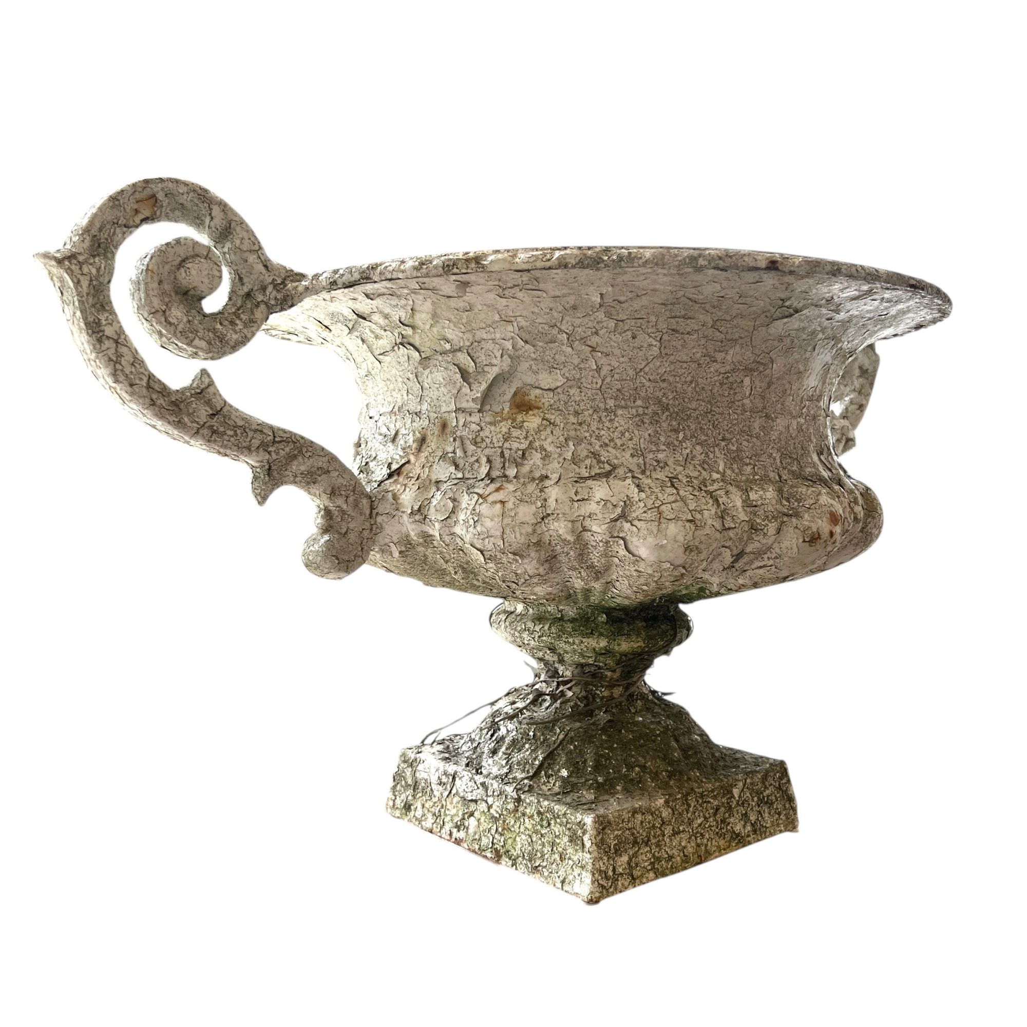 19th Century French Pair of Antique Iron Jardinieres with Handles - Image 4