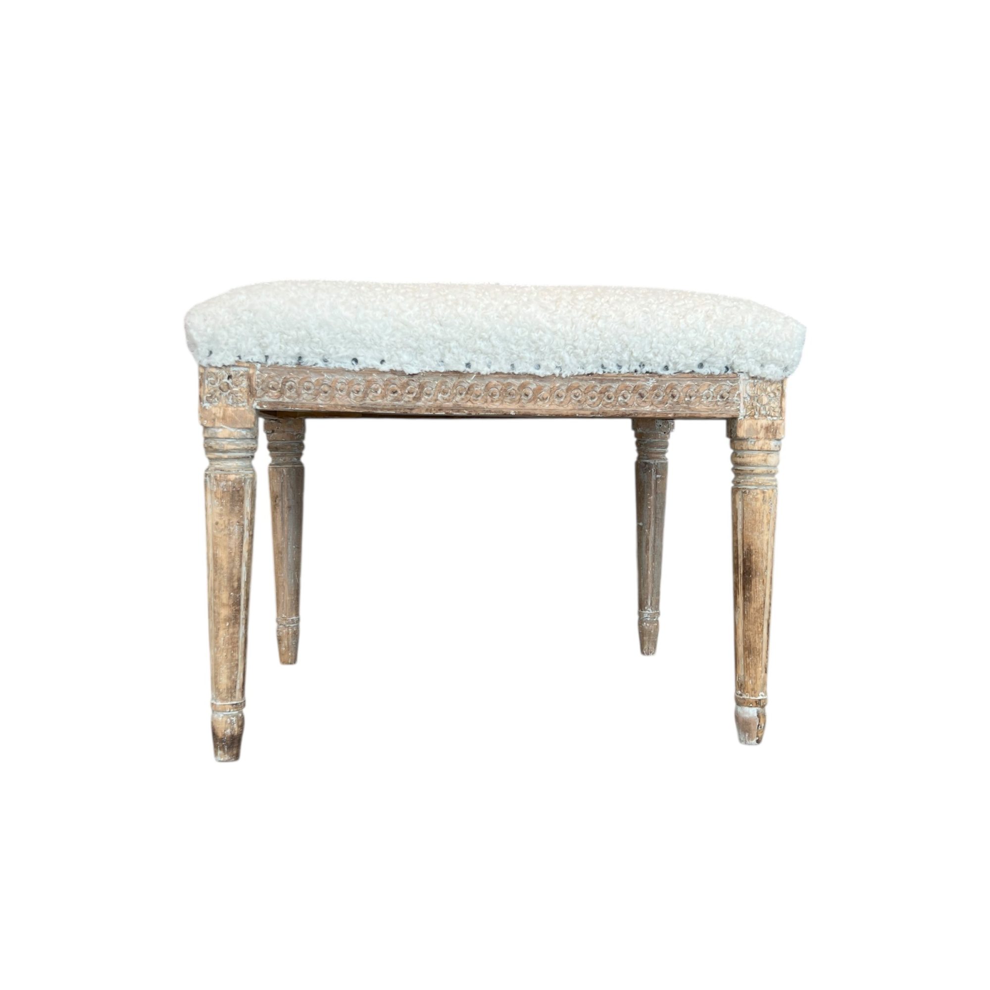 19th Century Swedish Gustavian Antique Tabouret-Stool - Image 3