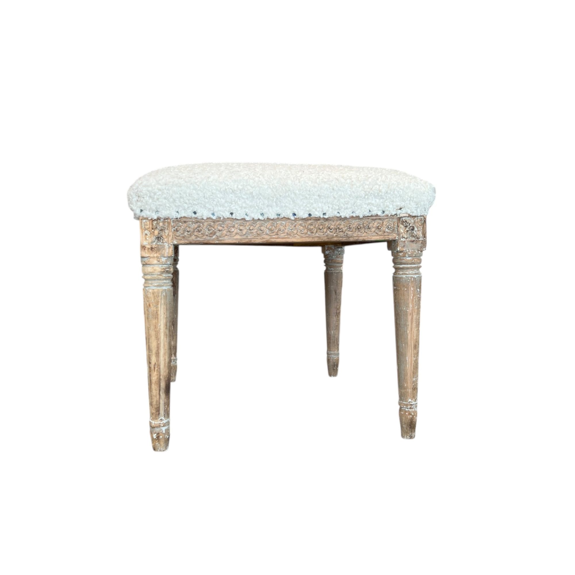 19th Century Swedish Gustavian Antique Tabouret-Stool - Image 4
