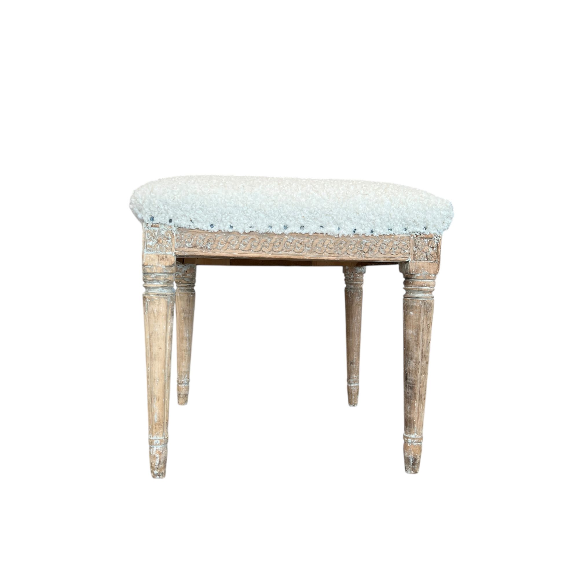 19th Century Swedish Gustavian Antique Tabouret-Stool - Image 2