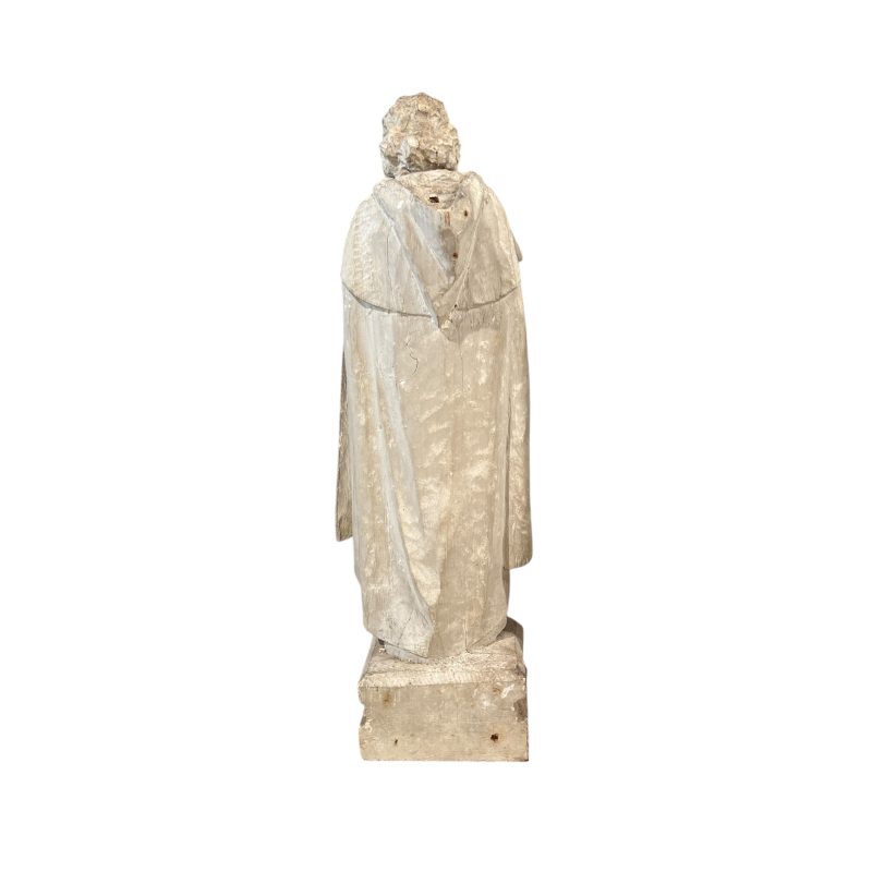 19th Century Italian Hand-Carved Wood Statue - Image 3