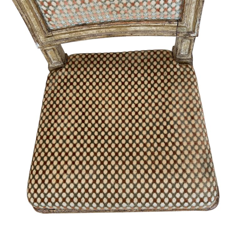 18th Century/19th Century Italian Louis XVI Set of 10 Antique Painted and Gilded Chairs - Image 7