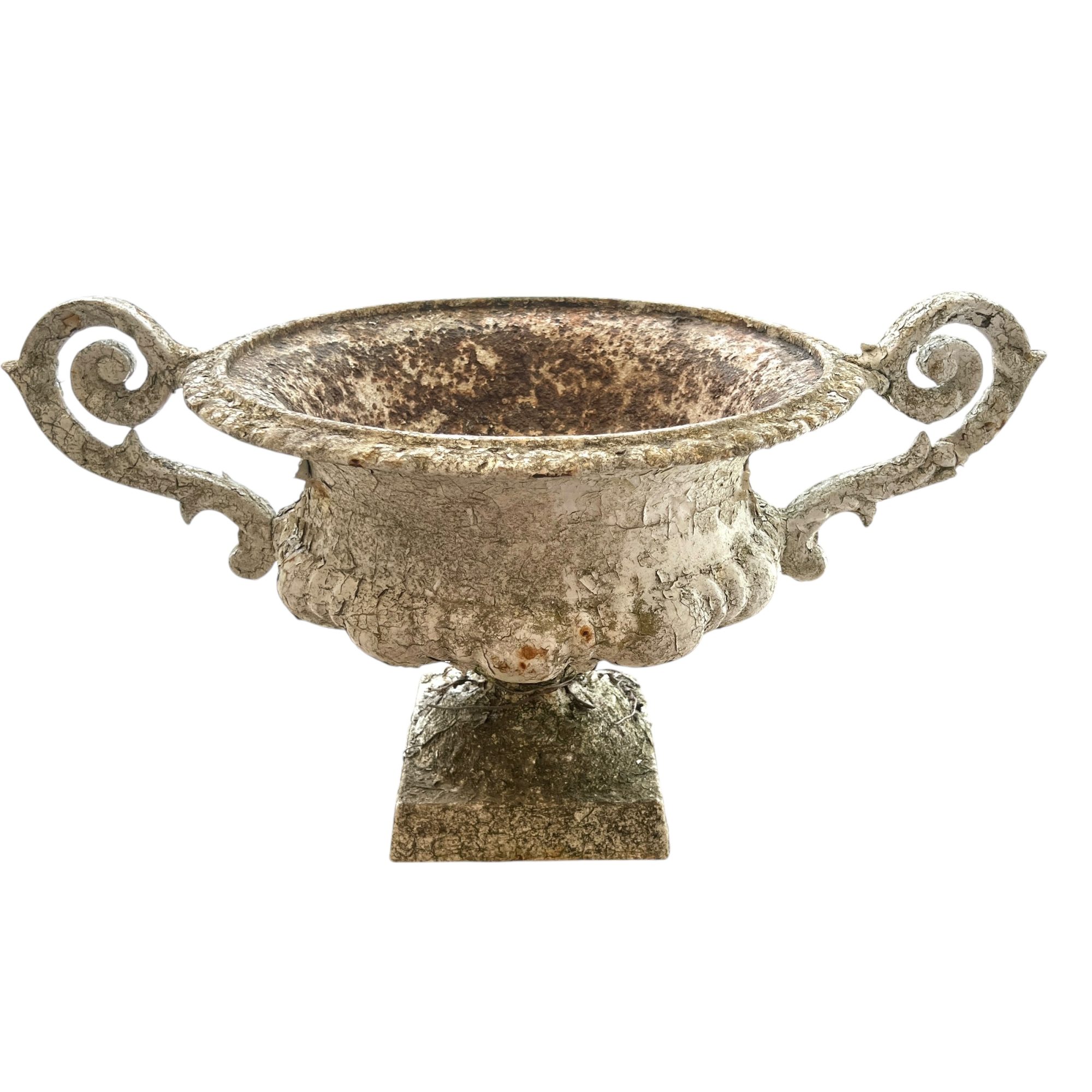 19th Century French Pair of Antique Iron Jardinieres with Handles - Image 7
