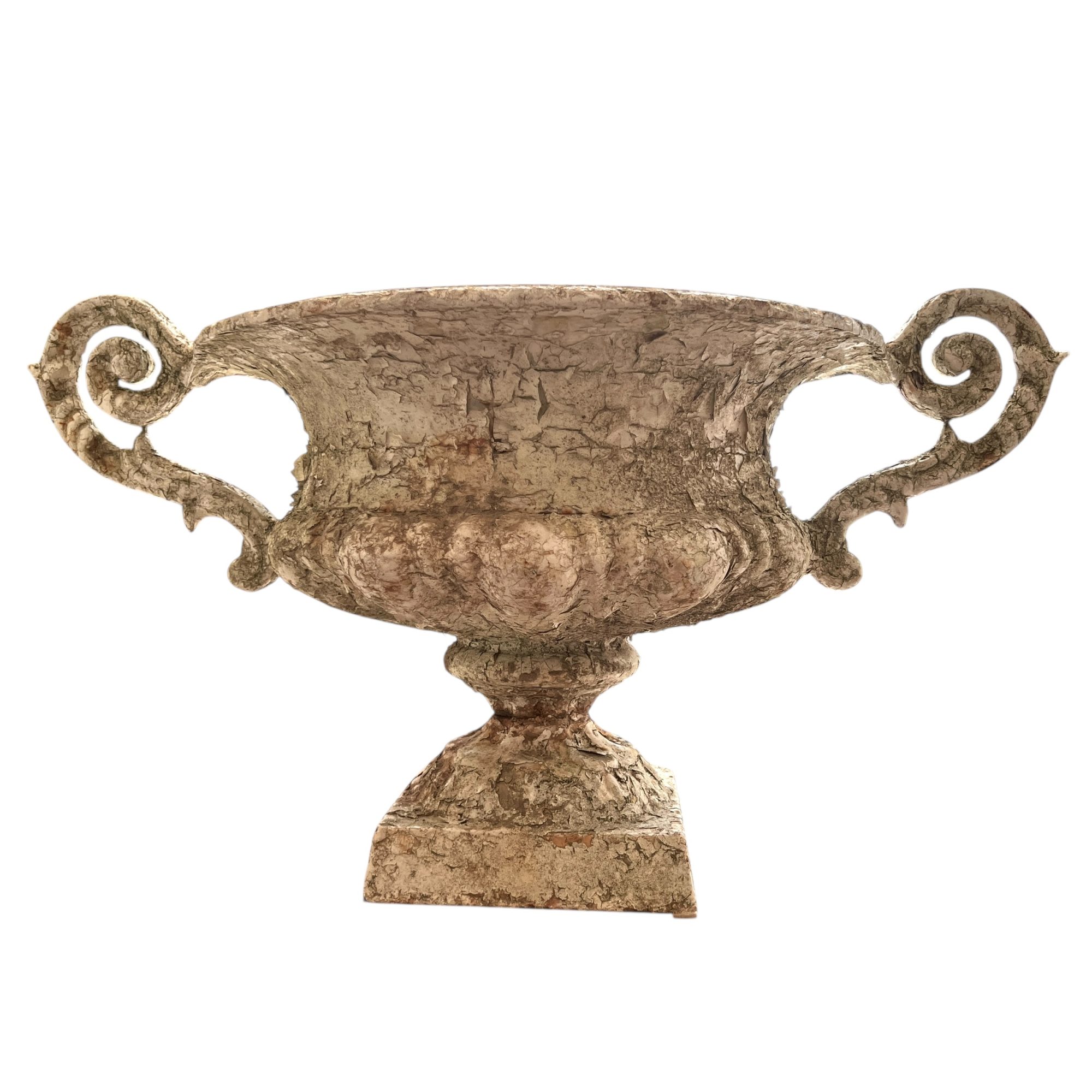 19th Century French Pair of Antique Iron Jardinieres with Handles - Image 8