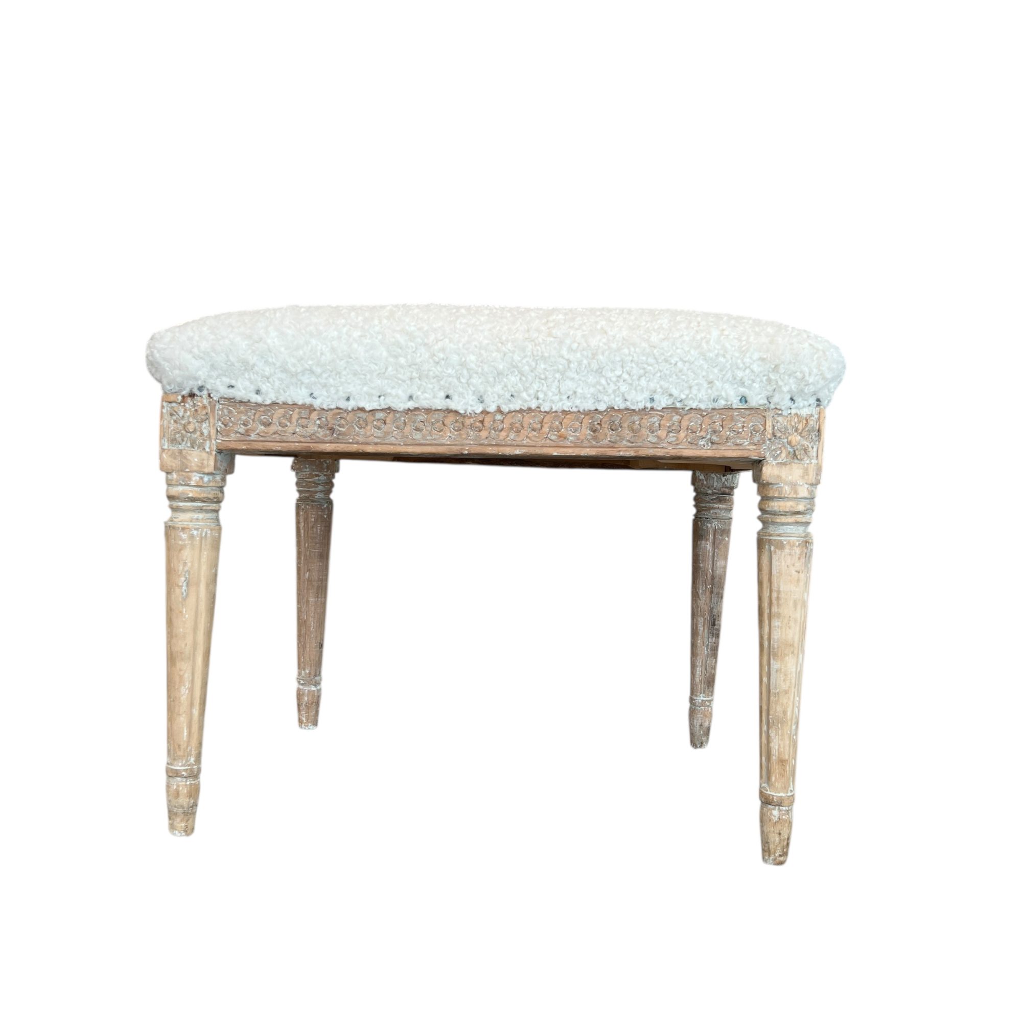 19th Century Swedish Gustavian Antique Tabouret-Stool - Image 4