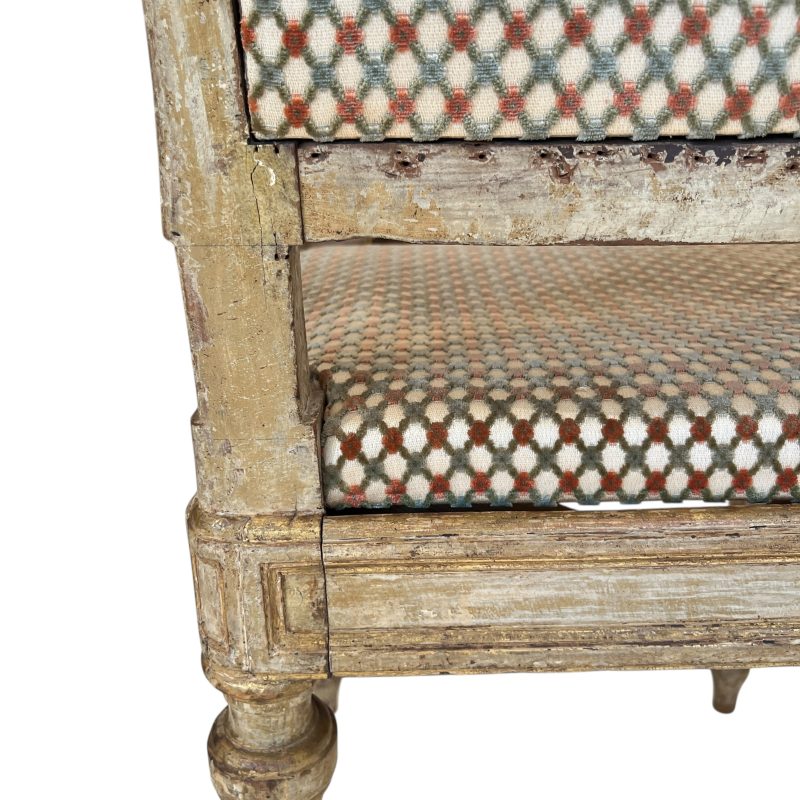 18th Century/19th Century Italian Louis XVI Set of 10 Antique Painted and Gilded Chairs - Image 12