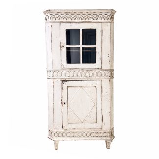 18th Century Swedish Gustavian Corner Antique Cabinet