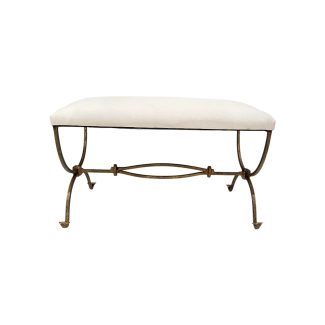 Vintage Spanish Gilded Iron Bench