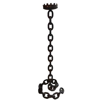 20c Continental Brutalish Iron Chain Floor Lamp in Style of Franz West