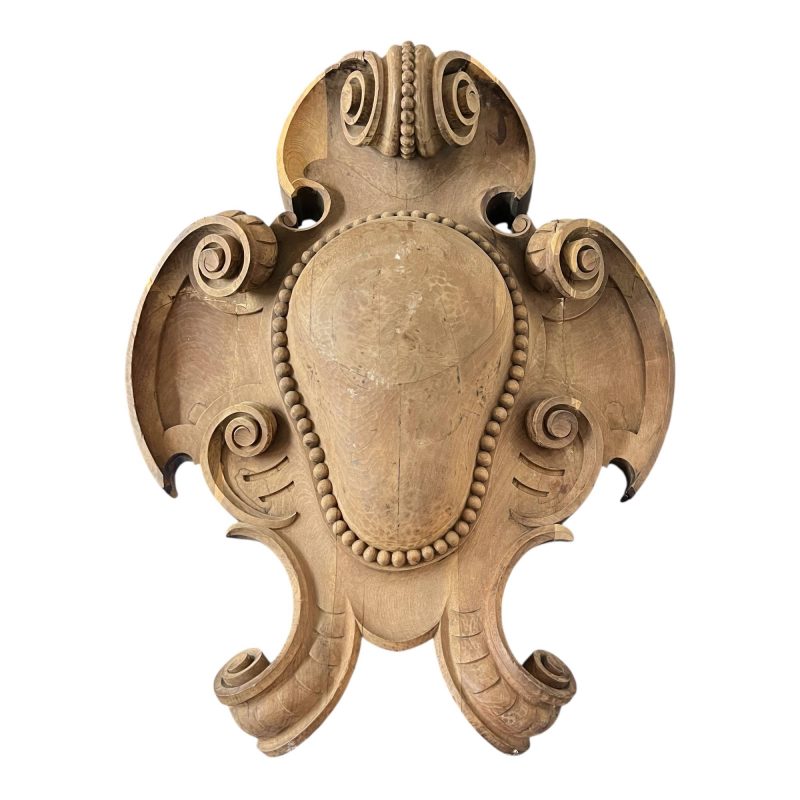 19th Century French Large Wooden Antique Fragment from a Chateau