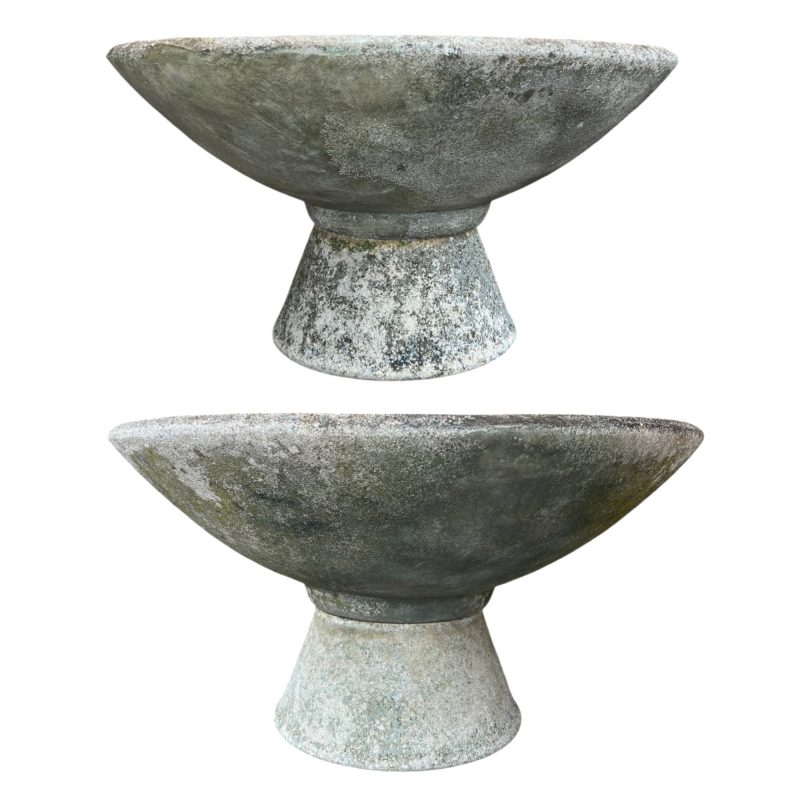 Antique French Pair of Willy Guhl Jardinieres on Stands