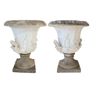 Antique Swedish Pr of Jardinieres - after the Borghese Vase