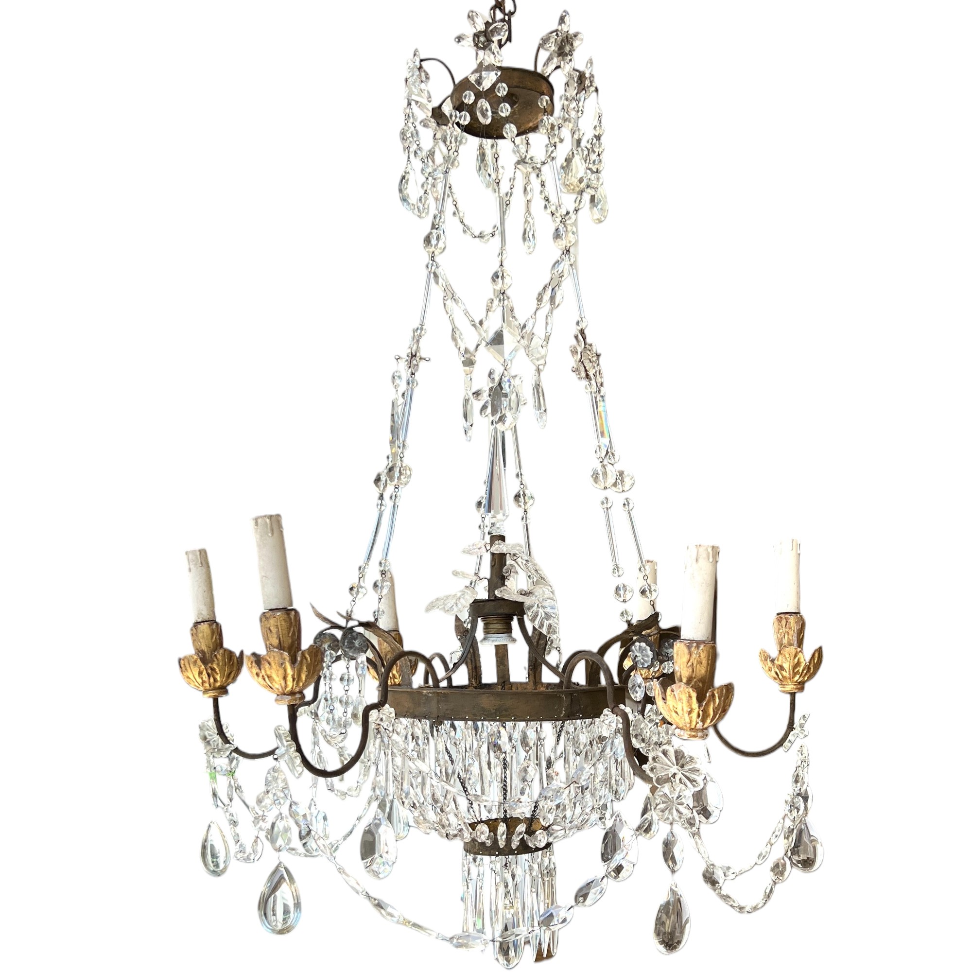 18th Century Italian Antique Chandelier from Genoa