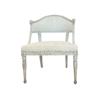 19th Century Barrel Back Chair with Lion's Heads