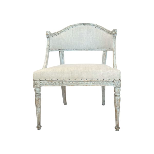 19th Century Barrel Back Chair with Lion's Heads