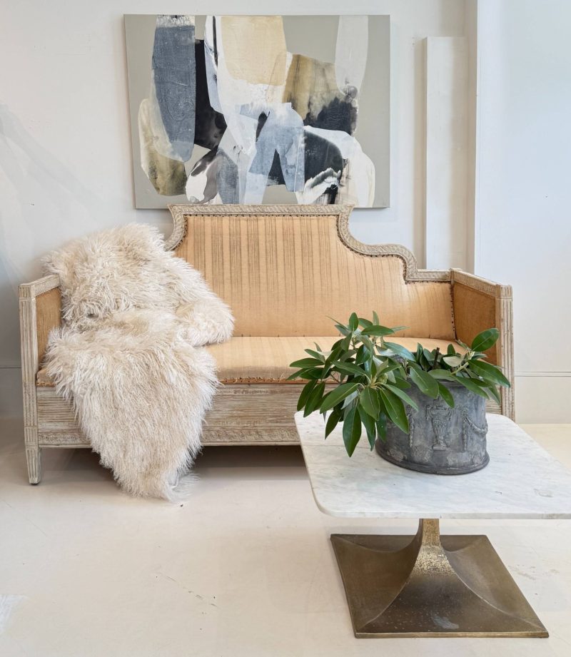 19th Century Swedish Neoclassical Antique Bench - Image 16