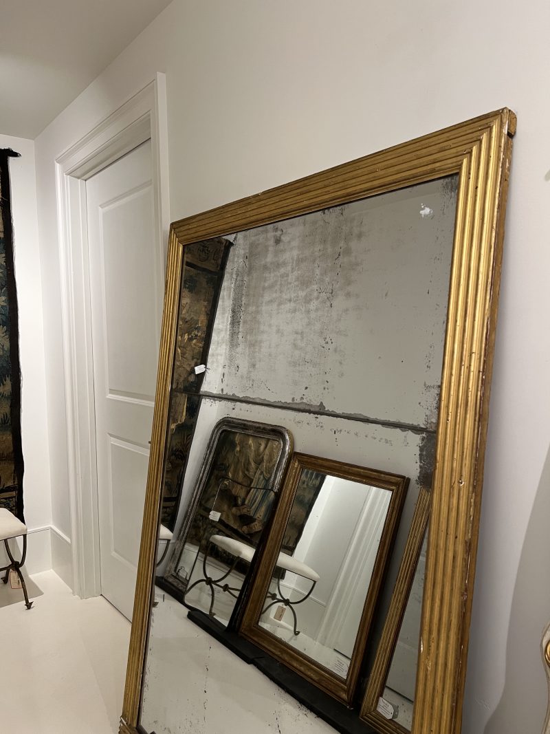 18th Century Tall Louis XVI Gilded Antique Mirror - Image 8