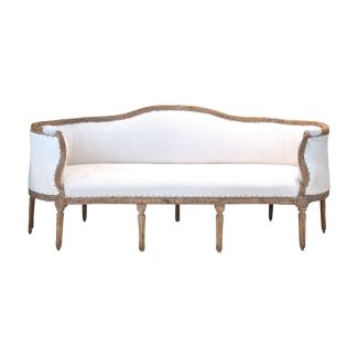 18th Century Swedish Antique Tub Sofa (Signed)