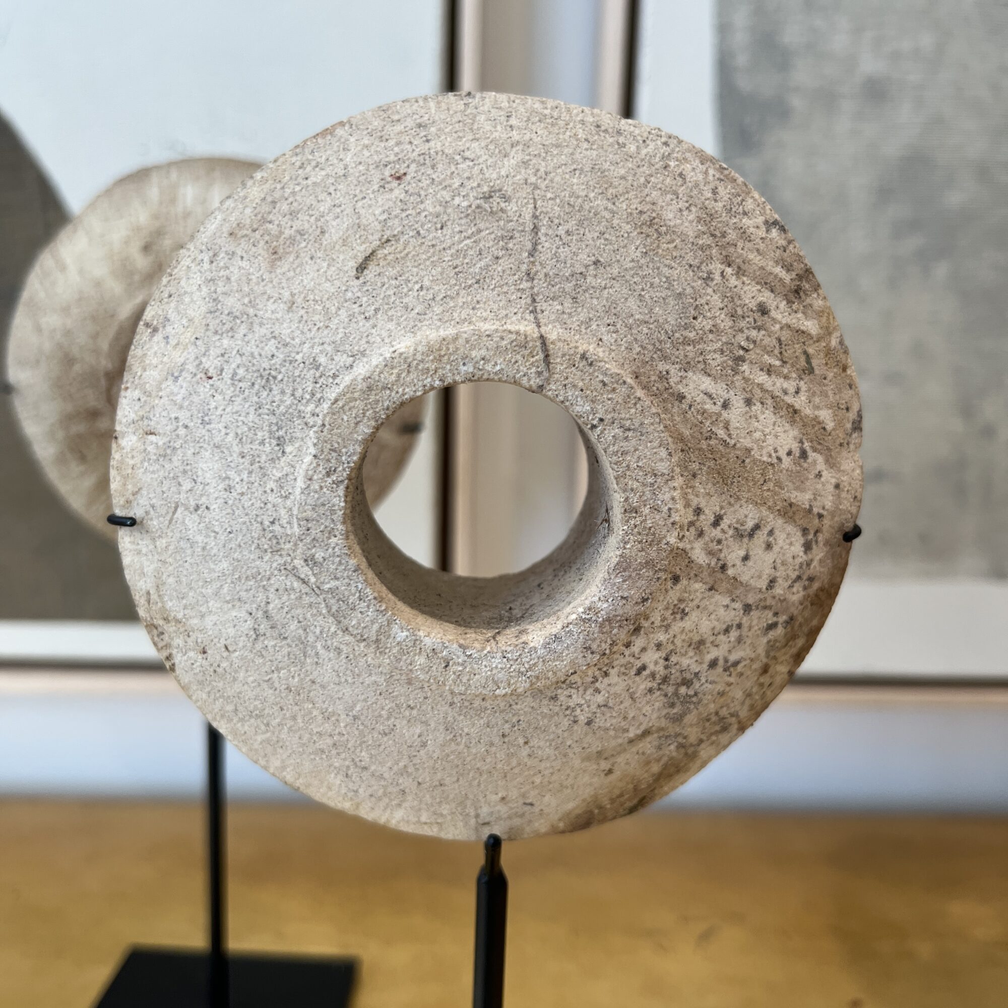 Set of 3 Millstones on Base - Image 4