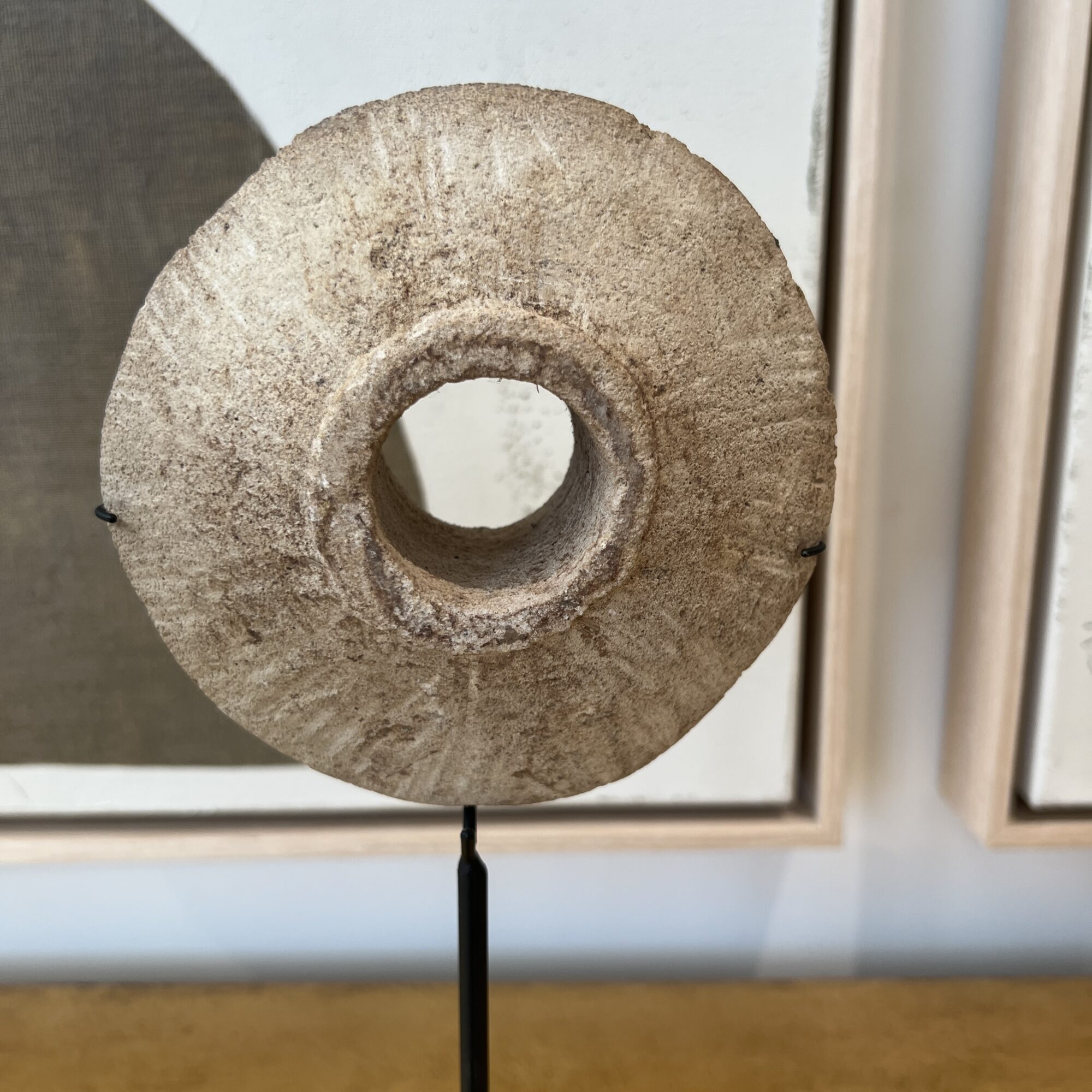 Set of 3 Millstones on Base - Image 5