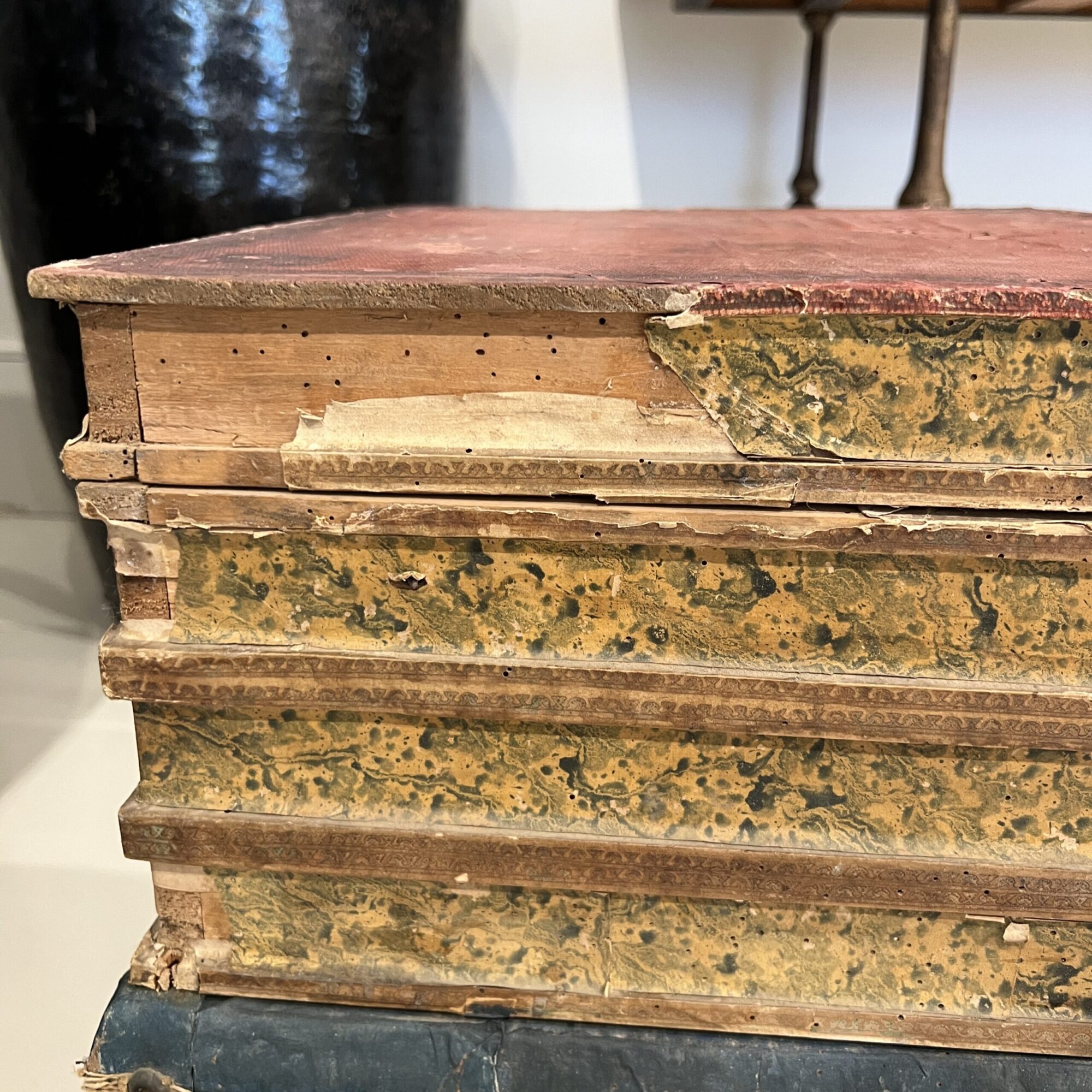 19th Century French Book Box Antique Side Table - Image 5